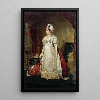 Portrait of Marie-Thérèse Charlotte of France, Duchess of Angoulême - Antoine-Jean Gros — framed artwork on a wall