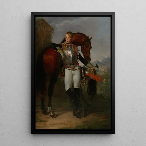 Portrait of Second Lieutenant Charles Legrand - Antoine-Jean Gros — framed artwork on a wall