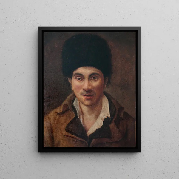 Portrait painting of the presumed shoemaker Simon - Antoine-Jean Gros — framed artwork on a wall