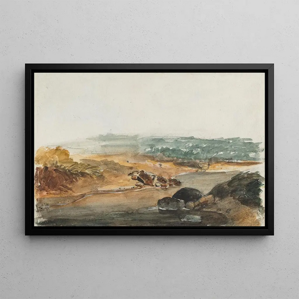 Landscape - Antoine-Louis Barye — framed artwork on a wall