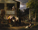 a Blind Beggar and Little Boy in front of a Lady's House - Antoine Branger — artwork view