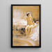 Reproduction of the painting Odalisque sitting in front of a pool - Antoine Calbet