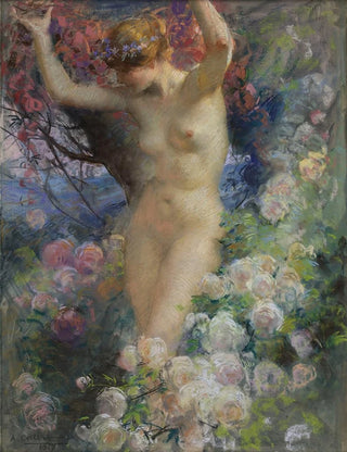 Among the Roses - Antoine Calbet — artwork view