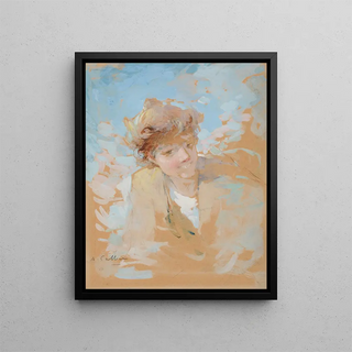 Rieuse Painting - Antoine Calbet — framed artwork on a wall