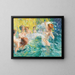 Summer Joys on the River - Antoine Calbet — framed artwork on a wall