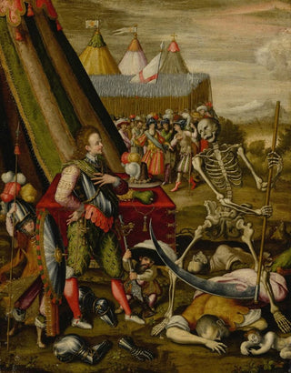 The Dialogue of the Prince with Death Allegory of the Horrors of War - Antoine Caron — artwork view