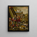 The Dialogue of the Prince with Death Allegory of the Horrors of War - Antoine Caron — framed artwork on a wall