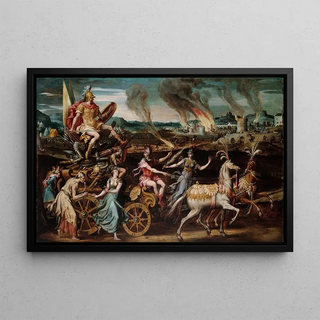 The Triumph of Mars - Antoine Caron — framed artwork on a wall