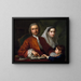 Dr Savatore Bernard with his wife and son - Antoine De Favray — framed artwork on a wall