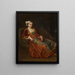 Portrait of a lady in a Turkish dress sitting in an armchair - Antoine De Favray — framed artwork on a wall