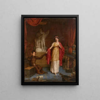 La Belle et la Bête, satirical allegory by Thomas Hope and his wife Louisa - Antoine Dubost — framed artwork on a wall