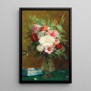 Reproduction of the painting Summer Flowers in a Glass Vase - Antoine Grivolas