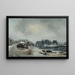 View of Louviers Island, Snow Effect - Antoine Perrot — framed artwork on a wall