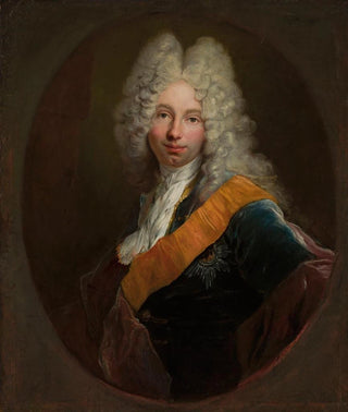 Friedrich Wilhelm Kettler 1692-1711 Painting of a man wearing a wig and decorated with the Order of the Black Eagle - Antoine Pesne — artwork view