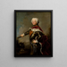 Portrait of Frederick II of Prussia - Antoine Pesne — framed artwork on a wall