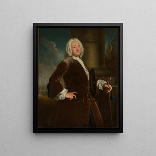 Portrait of Heinrich Vogell - Antoine Pesne — framed artwork on a wall