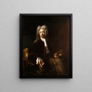 Portrait of Jean Baptiste Gayot Dubuisson - Antoine Pesne — framed artwork on a wall