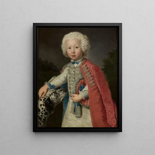 Portrait of a Boy - Antoine Pesne — framed artwork on a wall