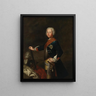 Portrait of Frederick II the Great - Antoine Pesne — framed artwork on a wall