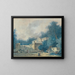 a villa in a park with characters in the foreground - Antoine Pierre Mongin — framed artwork on a wall
