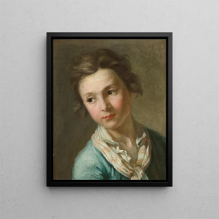 Portrait of a young man - Antoine Rivalz — framed artwork on a wall