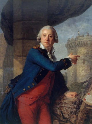 Jean-Henri Masers chevalier de Latude 1725-1805 showing the Bastille - Antoine Vestier — artwork view
