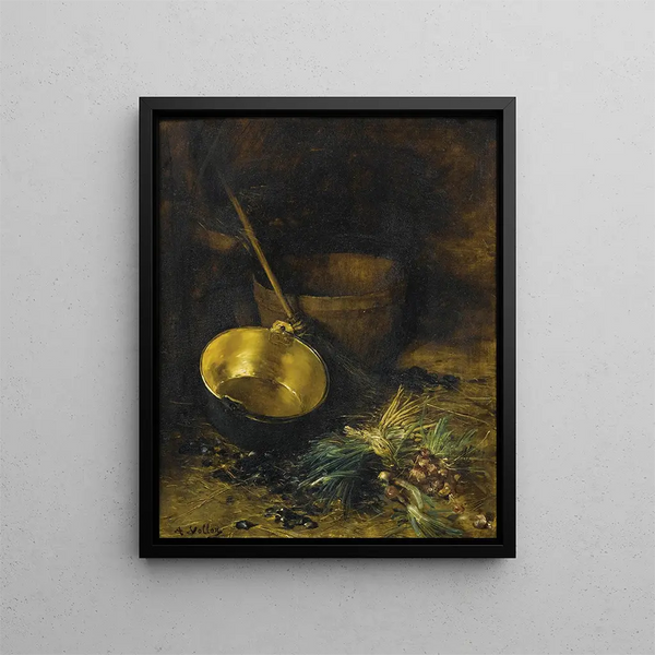 La bassine de cuivre - Antoine Vollon — framed artwork on a wall