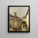 View of the Notre-Dame de Lorette church and Fléchier street in Paris - Antoine Vollon — framed artwork on a wall