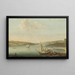 View of the Bosphorus taken from the height of Beykoz towards the northwest with the Justinian aqueduct in the background - Antoine van der Steen — framed artwork on a wall