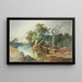 River landscape painting - Anton Altmann — framed artwork on a wall