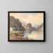 Mountain Lake Painting - Anton Altmann — framed artwork on a wall