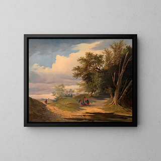 Landscape Painting - Anton Altmann — framed artwork on a wall