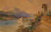 View of Lake Wolfgang with Lighthouse - Anton Altmann the Younger — artwork view