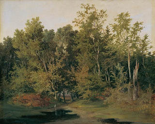 Landscape painting of the forest in Lower Austria - Anton Altmann the Younger — artwork view