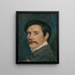 Self-portrait - Anton Árpád Schuster — framed artwork on a wall
