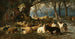 a Shepherd with his livestock resting at noon - Anton Braith — artwork view