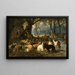 a Shepherd with his livestock resting at noon - Anton Braith — framed artwork on a wall