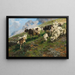 Almabtrieb - Anton Braith — framed artwork on a wall