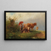 The Red Umbrella - Anton Braith — framed artwork on a wall