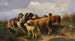 Young shepherd with sheep - Anton Braith — artwork view