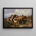 Young shepherd with sheep - Anton Braith — framed artwork on a wall