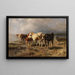 Cows by the Lake - Anton Braith — framed artwork on a wall