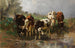 Cows by the water's edge - Anton Braith — artwork view
