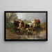 Cows by the water's edge - Anton Braith — framed artwork on a wall