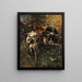 Khe dans le pâturage forestier - Anton Braith — framed artwork on a wall