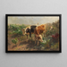 Expulsion du champ de gemses - Anton Braith — framed artwork on a wall