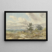 View of a Plain with Cut Tree Trunks in the Foreground - Anton Burger — framed artwork on a wall