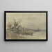House of Fisherman by the Water's Edge - Anton Burger — framed artwork on a wall
