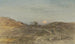Path hollow with flock of sheep at sunset - Anton Burger — artwork view
