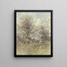 Landscape painting with hunter and farmer loading wood - Anton Burger — framed artwork on a wall